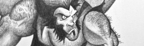 Drawing of Havok and Wolverin by Dave Mottram